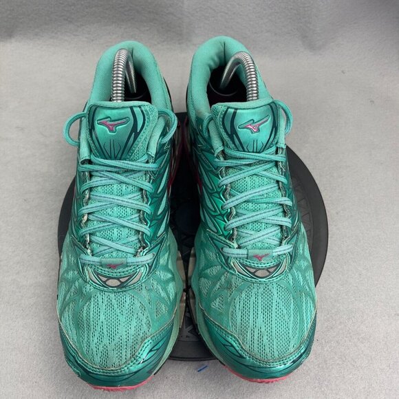 Mizuno  Wave Prophecy 7 Running Shoe Green Womens Size 9.5 - Picture 7 of 12